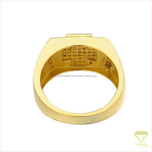 Luxury 925 <b>Silver</b> Lab Grown Diamond <b>Ring</b> With Geometric Cross Design And Bold <b>Statement</b> Style For Jewelry Resellers - Product Image 2
