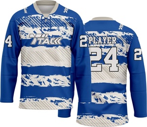 Conception personnalisée de haute qualité Maillot de hockey sur glace respirant à manches longues par sublimation Uniformes de hockey sur glace unisexes pour adultes les mieux notés - Product Image 3