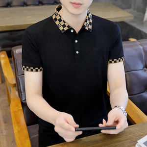 High Quality Customized logo Design Casual Slim Short-sleeved <b>T</b>-<b>shirt</b> Lapel <b>Collar</b> High- Oversized <b>T</b>-<b>shirt</b> for Men low price - Product Image 5