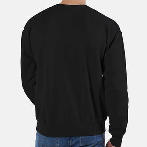 Sudadera básica lisa al por mayor, último estilo, con logo personalizado en relieve, para hombre - Product Image 2