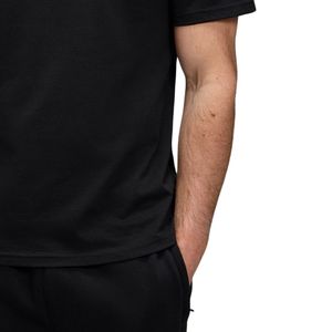 Camiseta negra con estampado gráfico para hombre, cuello redondo, manga corta, atlética, para gimnasio, entrenamiento, ropa deportiva informal, ropa deportiva - Product Image 5