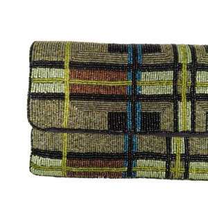 กระเป๋าคลัทช์งานปักลูกปัดหรูหราสำหรับงานกลางคืน กระเป๋าถือดีไซเนอร์ทำมือ งานแต่งงาน งานปาร์ตี้ งานเจ้าสาว คุณภาพสูง ปักลายอย่างดี พกพาสะดวก ทำจากผ้าไหม - Product Image 3