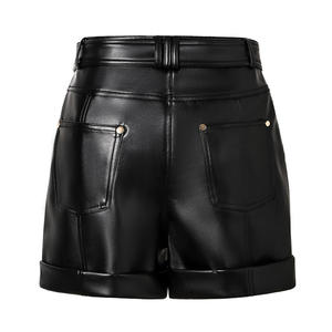 Pantalones Cortos Deportivos PIHA para Mujer, Cintura Media, Negros, Spandex/Poliéster, con Bolsillos, Transpirables, de Secado Rápido, Ecológicos, Estilo Motociclista, Corte Regular - Product Image 1