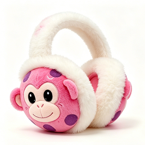 Orejeras de felpa para niños con diseño de animales para el invierno - Product Image 3