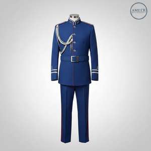 Uniforme de fanfare en gros, fabriqué en coton 100 % ou polyester de qualité supérieure, pour hommes, femmes et adultes, tailles et couleurs personnalisées - Product Image 1