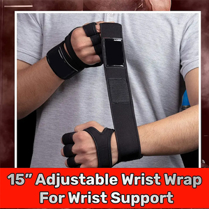 Protège-mains en néoprène personnalisés à demi-doigts pour l'entraînement, antidérapants en silicone pour la protection des paumes, 12 protège-mains de sécurité pour la musculation et la gym - Product Image 4