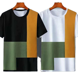 เสื้อยืดคอกลมผ้าฝ้ายแท้ 100% แบบเรียบ แขนสั้น ทรงปกติ ไม่มีโลโก้ สำหรับผู้ชาย - Product Image 2