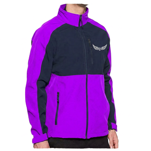 Veste en polaire pour homme, couleur bleu marine, col montant, fermeture éclair, coupe décontractée, coupe régulière, coupe-vent, automne - Product Image 6