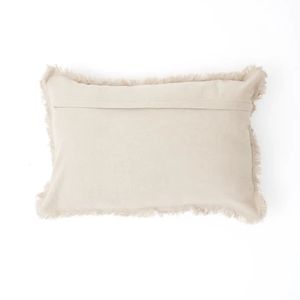 Cuscini Lombari e Cuscini per Seduta in Lino Stampato 40x60 cm Blu e Grigio con Frange - Product Image 5