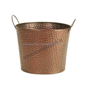 Juego de 2 jarrones galvanizados y macetas de flores, maceta con acabado galvanizado en oro, macetas de plantas para decoración interior/exterior - Product Image 4