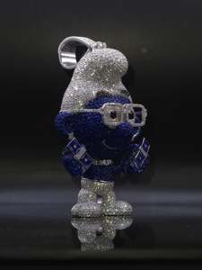 Custom Iced Cartoon Pendant Solid 925 Silver Rhodium Plated 25ct Lab Grown Pave Set Diamond Hip Hop Jewelry - Product Image 2