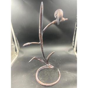 Metal Crafts Bronze Bird On Branch Sculpture Decorative <b>Ornament</b> for garden Farmhouse Decor - Product Image 4