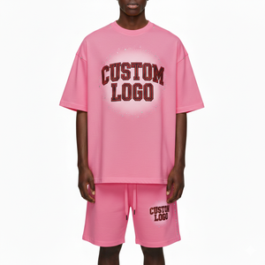 Custom Print Logo Summer 2 Piece Shirt and Shorts <b>Set</b> Tracksuit Acid Wash Two Piece Graphic Plus Size <b>Set</b> for Men 2026 - Product Image 2