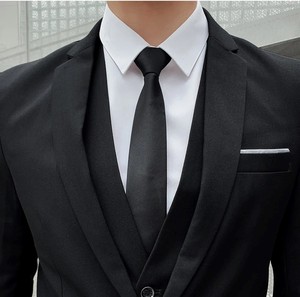 High Quality Trendy Business Men's Groomsmen Blazers Business 3pc Set Pant Coat Formal Wear - Product Image 5