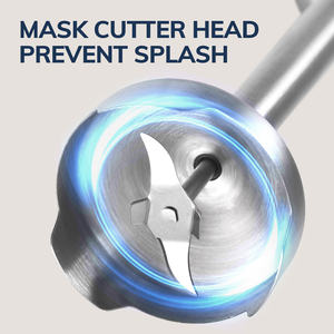 हाथ विसर्जन ब्लेंडर 1000w शक्तिशाली 4-इन-1, स्टेनलेस स्टील स्टिक फूड मिक्सर, 700 मिली मिक्सिंग बीकर, 500 मिली प्रोसेसर - Product Image 3