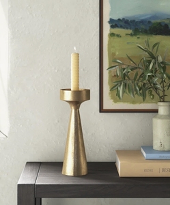 Gold Metal Handmade Eco-Friendly Pillar Candle Holder <b>Tall</b> Taper <b>Candlestick</b> Stand Modern Conical Centerpiece Dining Table Home - Product Image 3