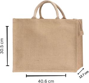 Sustainable Eco Friendly Jute Grocery Shopping <b>Bag</b> with Spacious Interior for Daily Groceries - Product Image 3