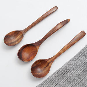 Cuchara de servir de madera con mango largo, utensilio de cocina ecológico, cuchara para comer - Product Image 1