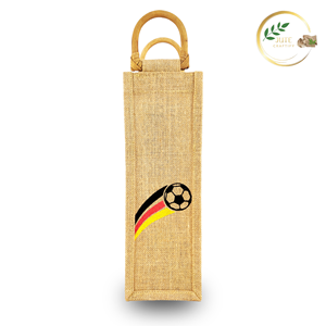 Bolsa Porta Botellas de Yute Hecha a Mano y Sostenible para Viajes, Escuela y Actividades al Aire Libre - Product Image 2