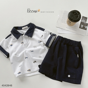 Conjuntos de Ropa de Verano para Niños de Alta Calidad, Ropa de Algodón Ecológica para Niños, Camiseta Polo Informal para Niños Pequeños y Pantalones Cortos, Conjunto para Niños - Product Image 3