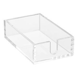 Portatovaglioli in Acrilico Trasparente 9,1 X 5,5 X 2,6 Pollici, Vassoio Porta Asciugamani per Bagno con Apertura a U, Porta Carta Monouso - Product Image 1