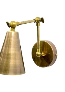Customized Mid-Century Raw Brass Wall Sconce - Product Image 4