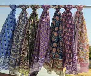 Hand Block Print Cotton <b>Sarong</b> Pareo Floral Paisley Leopard Beach Wrap for Women Boho <b>Bikini</b> Cover 1 Lightweight Vacation Wear - Product Image 3