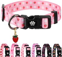 Collier pour chien solide, réglable avec boucle, pour petites races, confortable, style luxueux, toutes saisons, 100% coton, pour l'entraînement