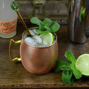 Hammered copper mug <b>set</b> obsidian ridge <b>beverage</b> cups reusable premium cocktail <b>serving</b> metal mugs durable - Product Image 4