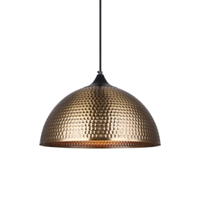Copper Pendant <b>Light</b> Bell Shape Metal Shade Turquoise Interior Large Size Mounted <b>Ceiling</b> Fixture Handmade Pendant Lamp - Product Image 3