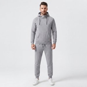 Ensemble sweat-shirt et pantalon de survêtement en coton mélangé personnalisé pour homme, décontracté, pour le sport, la gym et le quotidien - Product Image 2