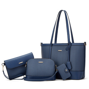 Ensemble de sacs fourre-tout noirs en nylon pour filles avec bandoulière chaîne détachable, style minimaliste, fermeture éclair, compartiment antivol pour ordinateur, multi-pièces - Product Image 4