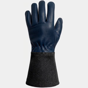 Heavy Duty Goat Skin Leather Tig Welding Gloves <b>Fire</b> Resistant Palm Reinforcements Welder Gloves Industry Safety Working Gloves - Product Image 2