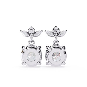 Pendientes Colgantes de Oro Amarillo de 14K con Diamante Cultivado en Laboratorio de 2ct, Elegantes para Novia, Boda, Fiesta, Regalo para Mujer - Product Image 6
