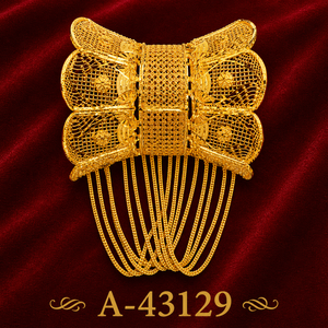 Women's MOLL JEWELLERS 24K Gold Plated Zircon Cuff <b>Bracelet</b> A-43122 Party Jewelry - Product Image 6