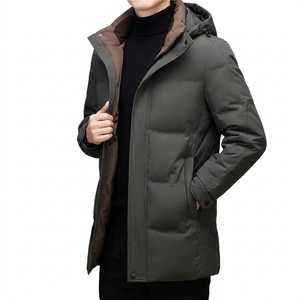 Veste d'hiver rembourrée à capuche pour homme, fermeture éclair sur le devant, vêtements décontractés pour l'extérieur, fabricant de vêtements sur mesure - Product Image 2