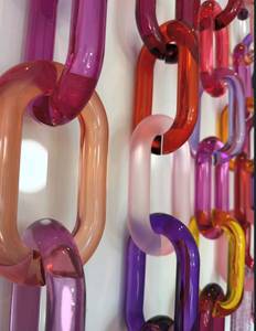 FAIZA CRAFT Colorful <b>Large</b> Transparent Epoxy Resin Chain Links <b>Wall</b> Hanging <b>Decor</b> DIY Projects Angel Room Divider Curtain - Product Image 5