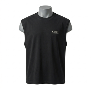 Private Label Heavyweight Oversized Sleeveless T-Shirt Custom Brand Logo Boxy Fit Streetwear Tank <b>Top</b> Men Manufacturer Wholesale - Product Image 2