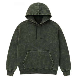 เสื้อฮู้ดผู้ชาย ผ้าฝ้าย 100% ทรงโอเวอร์ไซส์ สีพื้น สไตล์ลำลอง สตรีทแวร์ ทรงปกติ ใส่ได้ในฤดูใบไม้ร่วง - Product Image 3