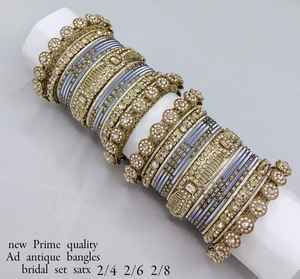 PADMAWATI BANGLES PRIVATE LIMITED Ensemble de bracelets de luxe en tungstène plaqué or multicolores pour femmes, cadeau de fiançailles indien - Product Image 1