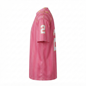 Pink Custom Football Jersey Player Name <b>Athletic</b> Team Shirt Wholesale Sports Apparel Men Activewear Pro Style Uniform Breathable - Product Image 3