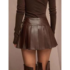 Jupes en cuir vintage pour femmes Super Duper, taille naturelle, motif uni, haute qualité, réversibles, design personnalisé - Product Image 3