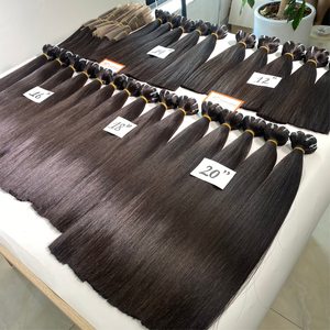Precio al por mayor de Grado Superior recto virgen vietnamita crudo Remy extensiones de cabello cutícula alineada máquina de doble trama de cabello humano - Product Image 6