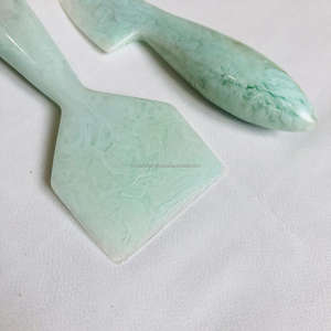 Juego de cuchillos de queso hechos a mano de diseño moderno, cubiertos de resina de melocotón inoxidable de lujo, accesorio elegante para herramientas de queso - Product Image 2