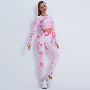 Yoga Set for OEM Service Custom Fully Customized Design Fitness Women Yoga Set Regular Size Plain Dyed Legging & Bra Women's - Product Image 5