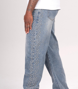 Pantalones Vaqueros de Mezclilla para Hombre, Corte Ajustado, Casuales, Modernos, Cinco Bolsillos, Estilo Urbano, Uso Diario, Mezclilla Suave, Personalizados - Product Image 4