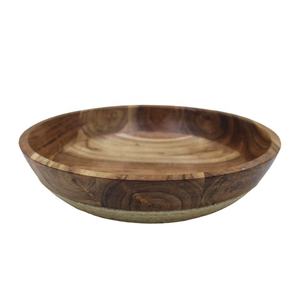 Bol de service de forme ronde en aluminium Serveware avec poignée en laiton brut fini antique fabriqué à la main personnalisé - Product Image 2