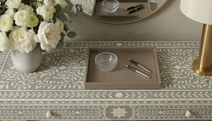 Mesa Consola Moderna de Madera Maciza con Cajones y Patas Geométricas para Entrada de Apartamento, Sala de Estar, Uso en Hoteles - Product Image 4