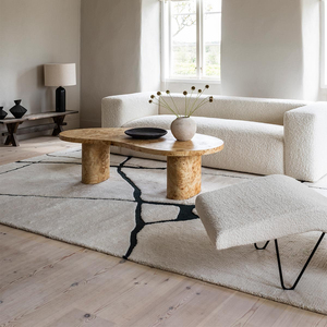 Tapis en laine tufté à la main de qualité supérieure, style minimaliste, motif abstrait contemporain, tapis de designer, fabricant de tapis en laine sur mesure de luxe - Product Image 3