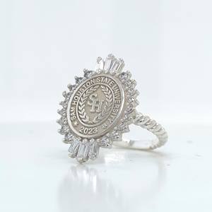 Anillo Escolar BOJ 088, Anillo Universitario y de Colegio, Anillo de Graduación para Mujer, Anillo Personalizado con Año de Graduación, Anillo en Oferta a Bajo Precio - Product Image 3